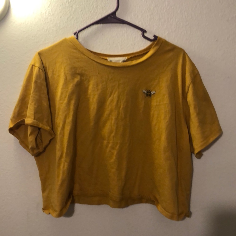 Save the Bees Yellow Crop Top